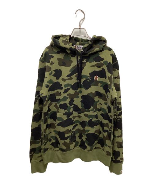 A BATHING APE（アベイシングエイプ）A BATHING APE (アベイシングエイプ) カモフラプルオーバーパーカー カーキ サイズ:Lの古着・服飾アイテム