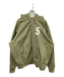 SUPREME（シュプリーム）の古着「Logo Zip Up Hooded Sweatshirts」｜オリーブ