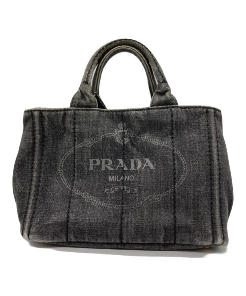 PRADA（プラダ）PRADA (プラダ) カナパデニム2WAYバッグ グレーの古着・服飾アイテム