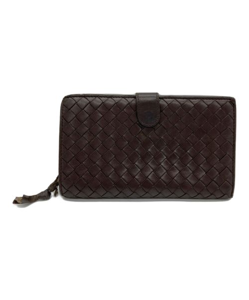 BOTTEGA VENETA（ボッテガベネタ）BOTTEGA VENETA (ボッテガヴェネタ) イントレチャートウォレット ブラウン サイズ:下記参照の古着・服飾アイテム