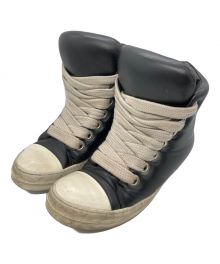 RICK OWENS（リックオウエンス）の古着「JUMBO LACES PADDED SNEAKERS」｜ブラック