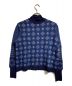 Mame Kurogouchi（マメクロゴウチ）の古着「Checkered Pattern High Neck Pullover」｜ネイビー