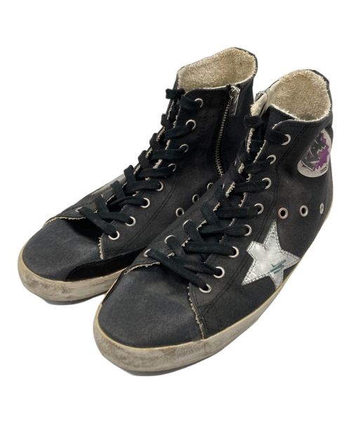 GOLDEN GOOSE（ゴールデングース）GOLDEN GOOSE (ゴールデングース) ヴィンテージ加工ハイカットスニーカー ブラック サイズ:41の古着・服飾アイテム