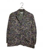 Engineered Garmentsエンジニアド ガーメンツ）の古着「Loiter Jacket-Olive Cotton Batik」｜ネイビー×ボルドー