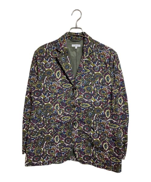 Engineered Garments（エンジニアド ガーメンツ）Engineered Garments (エンジニアド ガーメンツ) Loiter Jacket-Olive Cotton Batik ネイビー×ボルドー サイズ:Sの古着・服飾アイテム