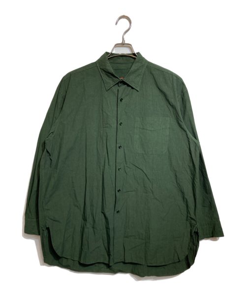 yokosakamoto（ヨウコサカモト）YOKOSAKAMOTO (ヨウコサカモト) REGULAR COLLAR SHIRT グリーン サイズ:Mの古着・服飾アイテム