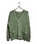 AURALEEオーラリー）の古着「SILK WOOL CAMEL MIX KNIT CARDIGAN」｜グリーン