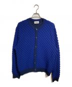 KOZABUROコウザブロウ）の古着「SCALE KNIT CARDIGAN」｜ブルー