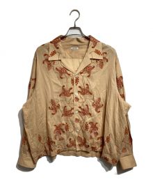 BODE（ボーディ）の古着「Bougainvillea Long Sleeve Shirt」｜ベージュ