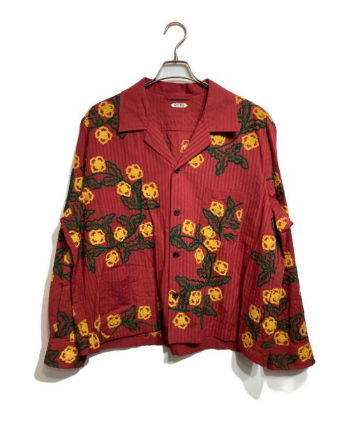 BODE（ボーディ）BODE (ボーディ) Marigold Wreath Long Sleeve Shirt レッド サイズ:XLの古着・服飾アイテム