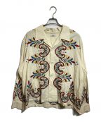 BODEボーディ）の古着「EMBROIDERED CARNIVAL LONG SLEEVE SHIRT」｜アイボリー