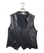 masuエムエーエスユー）の古着「BAT LEATHER VEST」｜ブラック