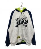 Aape BY A BATHING APEエーエイプ バイ アベイシングエイプ）の古着「AAPE REVERSIBLE ZIP UP HOODIE」｜グレー