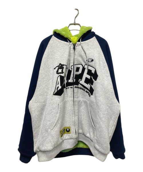 Aape BY A BATHING APE（エーエイプ バイ アベイシングエイプ）Aape BY A BATHING APE (エーエイプ バイ アベイシングエイプ) AAPE REVERSIBLE ZIP UP HOODIE グレー サイズ:Mの古着・服飾アイテム