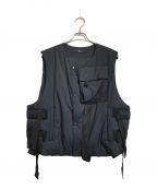 Y's….ワイズ）の古着「RECYCLE POLYESTER TAFFETA PADDED VEST」｜ネイビー