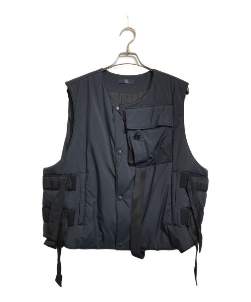 Y's….（ワイズ）Y's…. (ワイズ) RECYCLE POLYESTER TAFFETA PADDED VEST ネイビー サイズ:3の古着・服飾アイテム