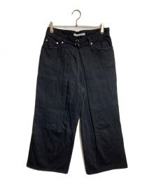 JOHN LAWRENCE SULLIVAN（ジョン ローレンス サリバン）の古着「Rigid denim wide pants」｜ブラック