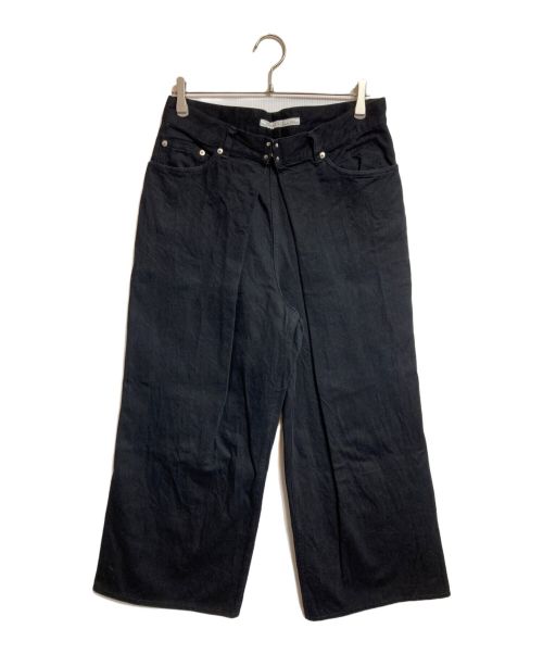 JOHN LAWRENCE SULLIVAN（ジョン ローレンス サリバン）JOHN LAWRENCE SULLIVAN (ジョン ローレンス サリバン) Rigid denim wide pants ブラック サイズ:48の古着・服飾アイテム