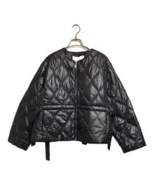 GANNI（ガニー）の古着「Shiny Quilt Jacket」｜ブラック