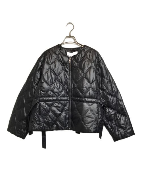 GANNI（ガニー）Ganni (ガニー) Shiny Quilt Jacket ブラック サイズ:36の古着・服飾アイテム