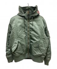 SUPREME (シュプリーム) 21FW Hooded MA-1 オリーブ サイズ:L