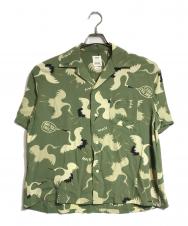 VISVIM (ビズビム) CROSBY SHIRT S/S HIKAKU グリーン サイズ:2