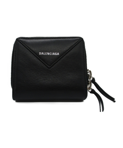 BALENCIAGA（バレンシアガ）BALENCIAGA (バレンシアガ) PAPIER ZA BILLFOLD ブラック 371662・1000 X・555583の古着・服飾アイテム