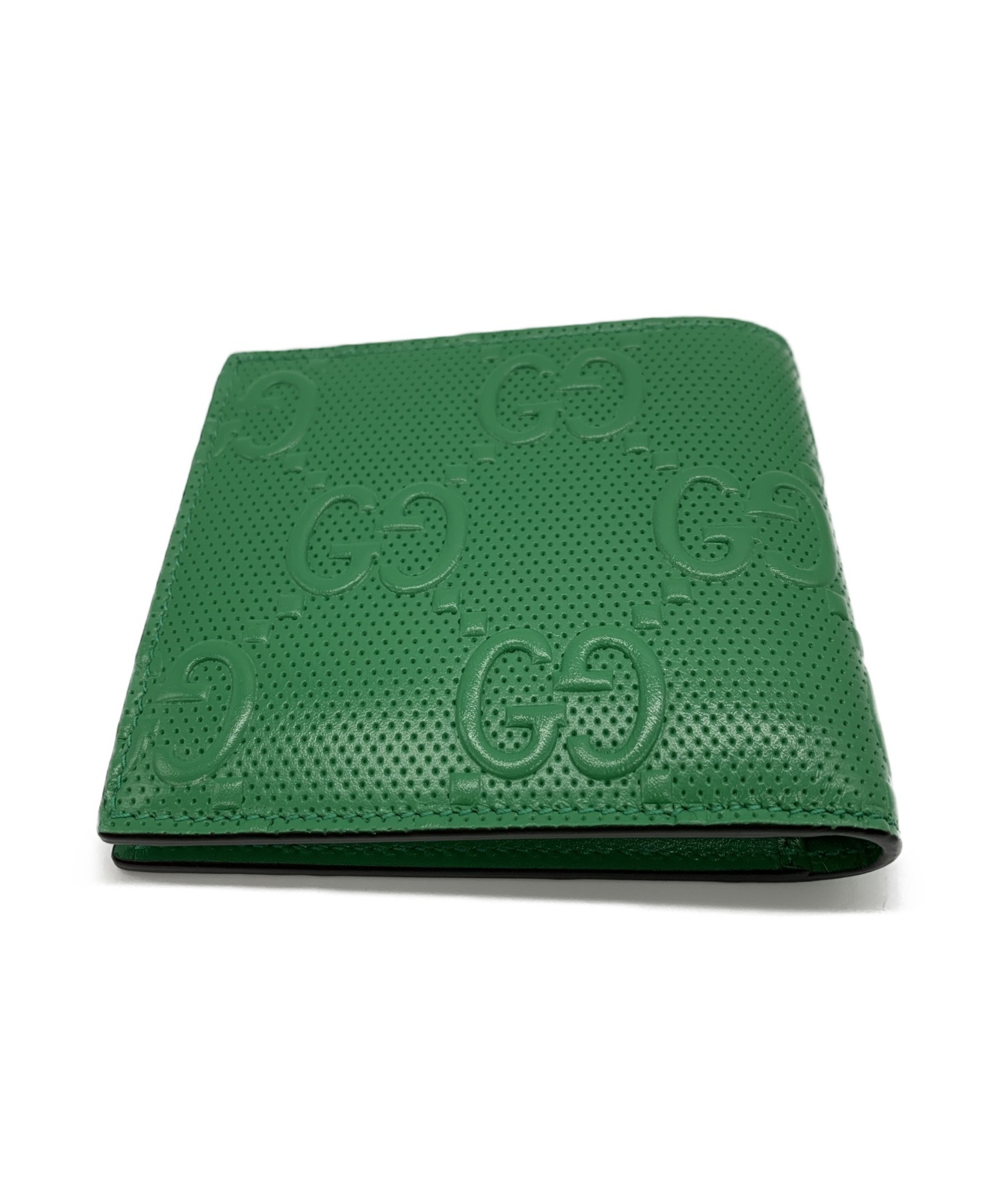 中古・古着通販】GUCCI (グッチ) GGエンボスコインウォレット グリーン