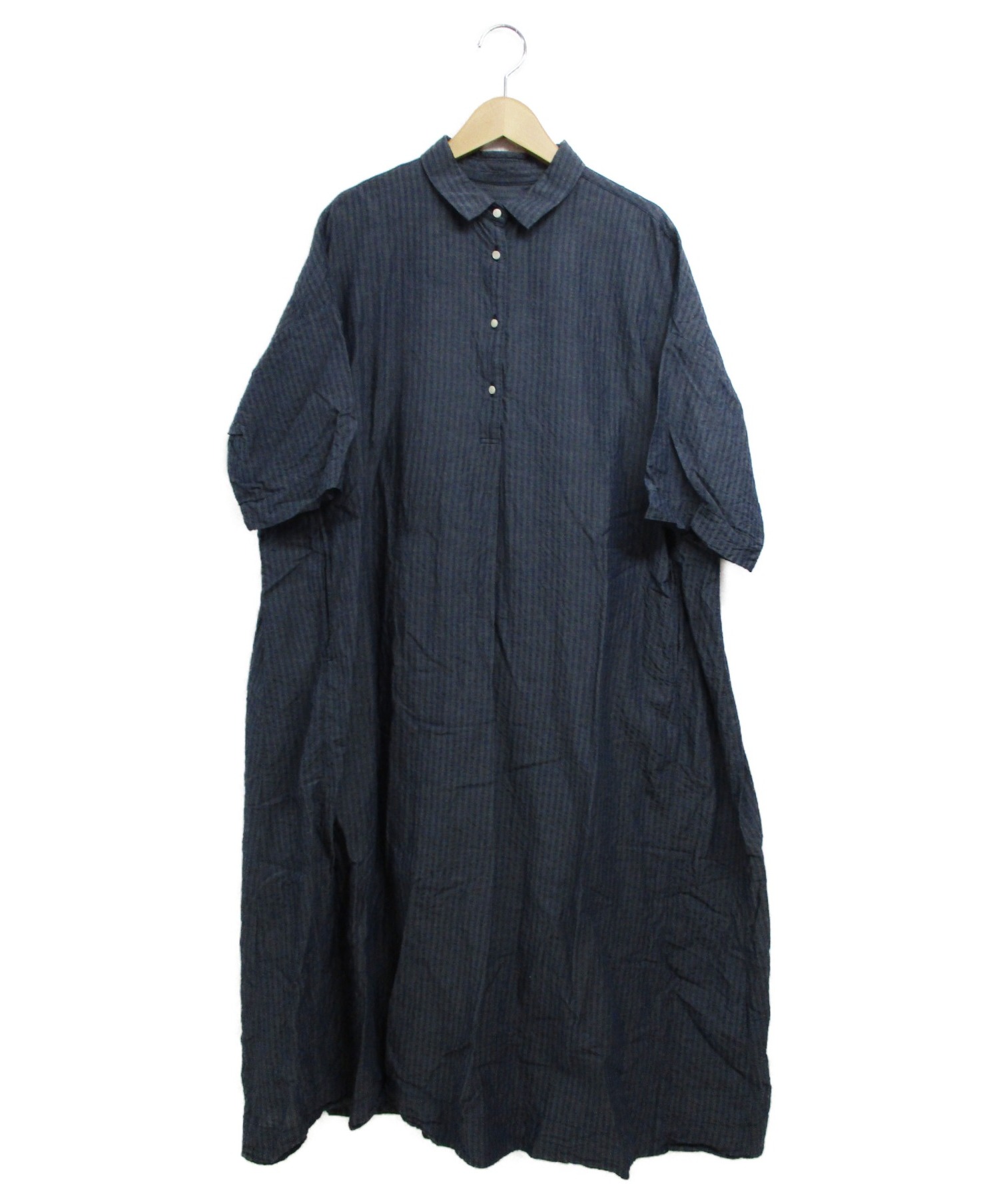 中古 古着通販 Nest Robe ネストローブ シャツワンピース ネイビー サイズ F ブランド 古着通販 トレファク公式 Trefac Fashion