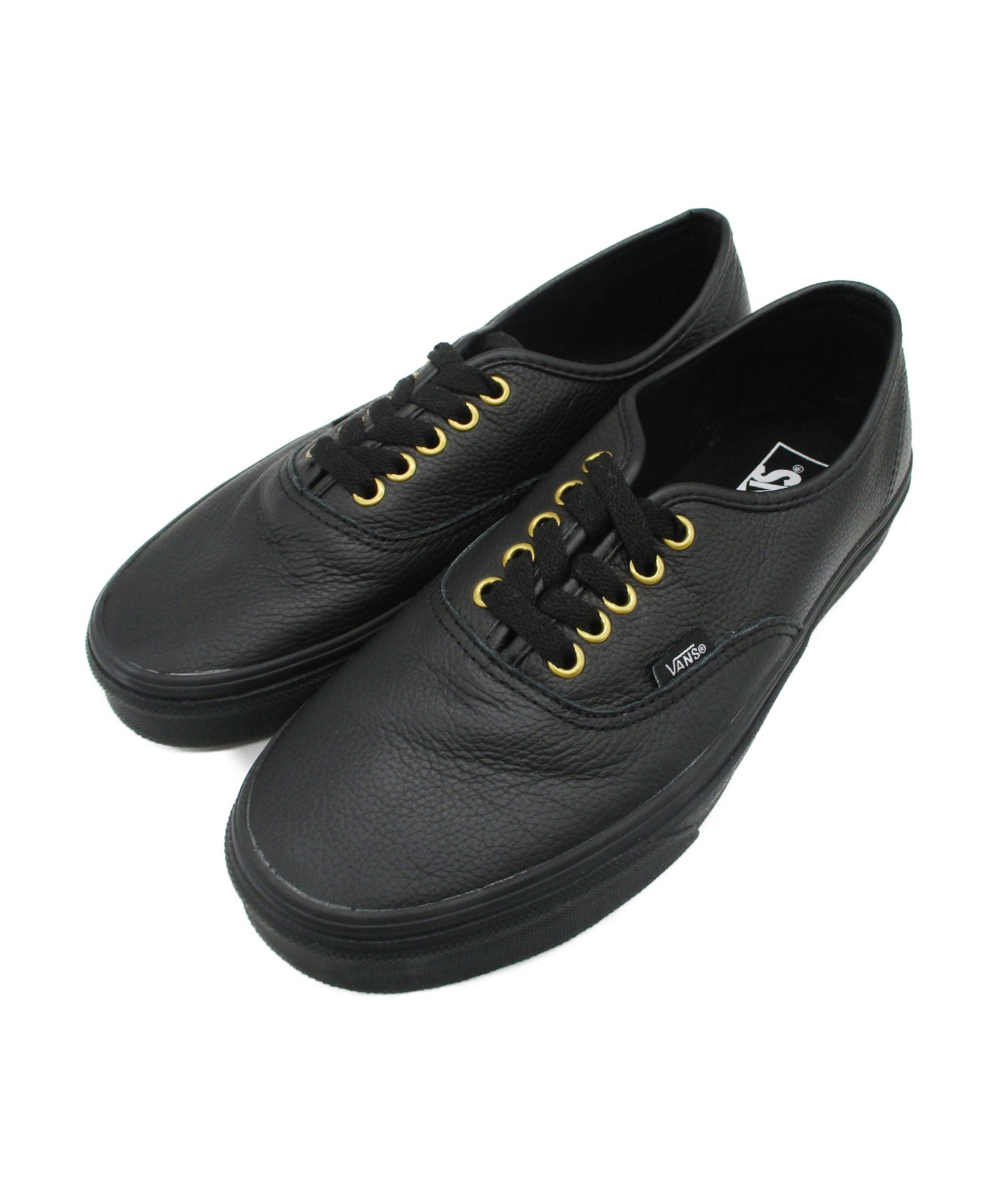 black vans with gold eyelets