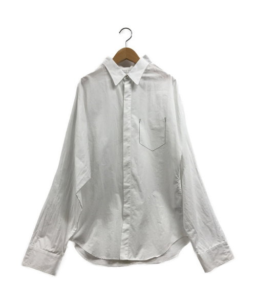 Maison Margiela（メゾンマルジェラ）Maison Margiela (メゾンマルジェラ) White Cotton Outline Shirt ホワイト サイズ:39の古着・服飾アイテム