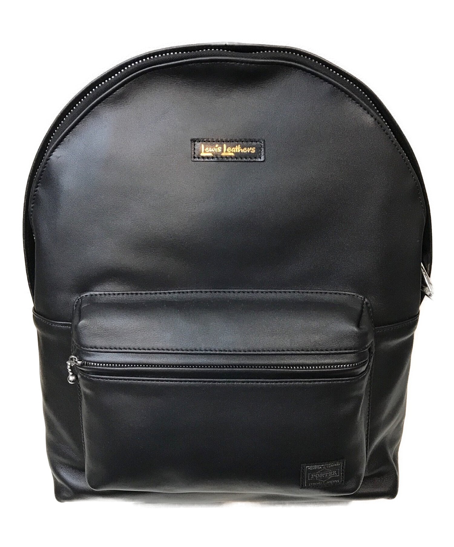 Lewis Leathers×PORTER (ルイスレザーズ × ポーター) Leather Day Pack ブラック