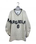 MM6 Maison Margielaエムエムシックス メゾンマルジェラ）の古着「22SS 切替ロゴニット」｜ホワイト