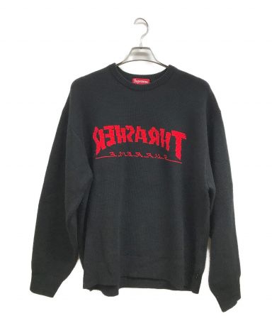 supreme thrasher sweater 黒 Ｌサイズ