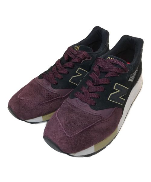 NEW BALANCE（ニューバランス）NEW BALANCE (ニューバランス) ローカットスニーカー ブラック×パープル サイズ:26.5の古着・服飾アイテム