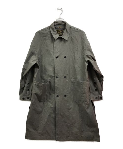 EGO TRIPPING（エゴ トリッピング）EGO TRIPPING (エゴ トリッピング) 50DOUBLE BUTTON SHOPCOAT グレー サイズ:48の古着・服飾アイテム