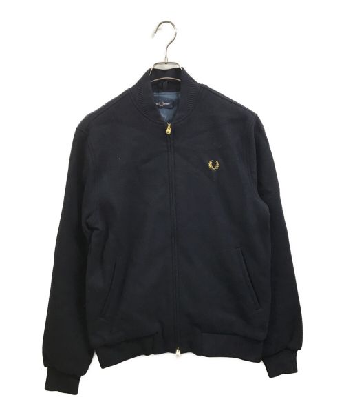 FRED PERRY（フレッドペリー）FRED PERRY (フレッドペリー) MELTON BOMBER JACKET ネイビー サイズ:Sの古着・服飾アイテム