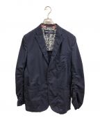 COMME des GARCONS HOMMEコムデギャルソン オム）の古着「縮毛デザイン3Bジャケット」｜ネイビー