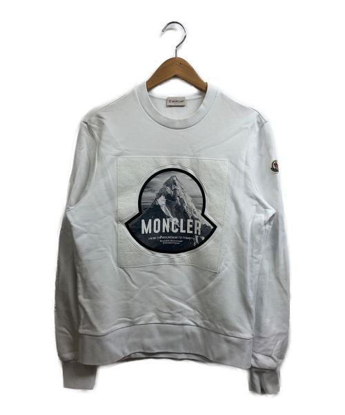 MONCLER（モンクレール）MONCLER (モンクレール) クルーネックスウェット ホワイト サイズ:Mの古着・服飾アイテム