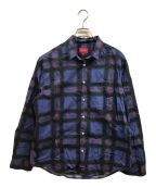 SUPREMEシュプリーム）の古着「21SS Spray Tartan Shirt」｜ブルー