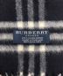 BURBERRY LONDON (バーバリー ロンドン) カシミヤチェックマフラー ネイビー：5800円