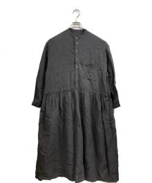 nest Robe（ネストローブ）の古着「リネン近江晒 切替シャツワンピース」｜グレー