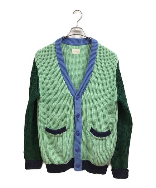 Aime Leon Dore（エメレオンドレ）Aime Leon Dore (エメレオンドレ) COLORBLOCK CARDIGAN グリーン サイズ:Mの古着・服飾アイテム