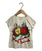 GUCCIグッチ）の古着「Glitter Worm Apple Print T-Shirt」｜アイボリー