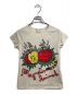 GUCCI（グッチ）の古着「Glitter Worm Apple Print T-Shirt」｜アイボリー