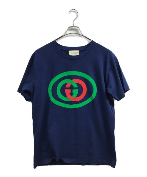 GUCCI（グッチ）GUCCI (グッチ) 20SS ロゴTシャツ ネイビー サイズ:Sの古着・服飾アイテム