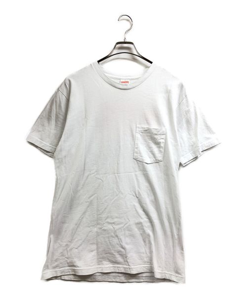 SUPREME（シュプリーム）SUPREME (シュプリーム) ANTIHERO (アンタイヒーロー) 14SS Logo Pocket Tee ホワイト サイズ:Lの古着・服飾アイテム