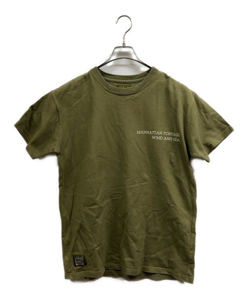 Manhattan Portage（マンハッタンポーテージ）Manhattan Portage (マンハッタンポーテージ) WIND AND SEA (ウィンダンシー) ロゴTシャツ カーキ サイズ:Lの古着・服飾アイテム