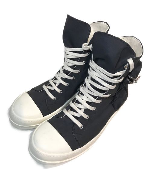 RICK OWENS DRKSHDW（リックオウエンス ダークシャドウ）RICK OWENS DRKSHDW (リックオウエンス ダークシャドウ) CARGOサイドジップハイカットスニーカー ブラック サイズ:43の古着・服飾アイテム