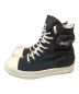 RICK OWENS DRKSHDW (リックオウエンス ダークシャドウ) CARGOサイドジップハイカットスニーカー ブラック サイズ:43：62800円